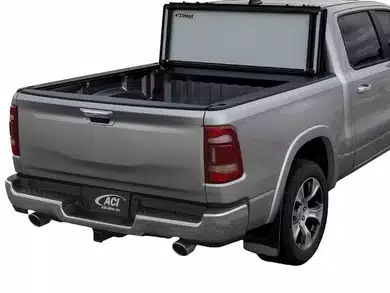 Lomax Hard Tri-Fold Tonneau Cover | Premium Aluminum Truck Bed Protection