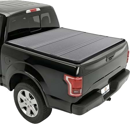 Lomax Hard Tri-Fold Tonneau Cover | Professional-Grade Truck Bed Protection